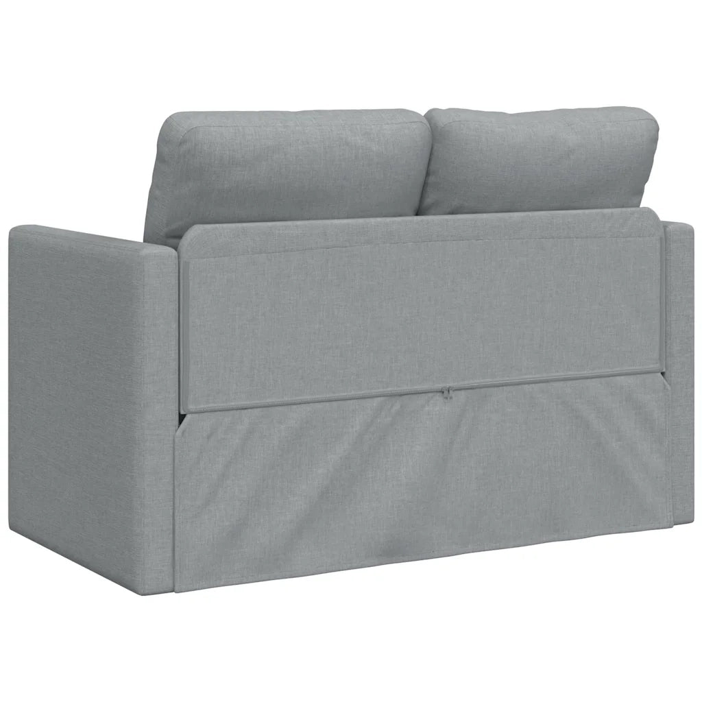 Divano Letto da Terra 2 in 1-Sofa Letto-Daybed Grigio Chiaro 112x174x55cm Tessuto