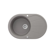 Bergström Lavello Calcestruzzo 78 x 50 cm Rotondo con posto per asciugare