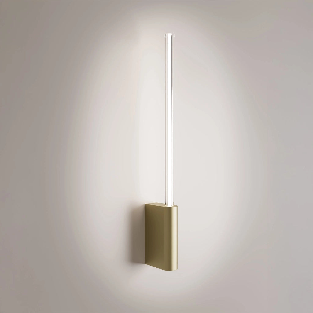 Brilliant Lampada da Parete LED 1 Luce Serie Brilliant Finitura Oro, Design Minimalista Cilindrico, Tecnologia TRIAC Dimmerabile, IP20, 5W, 3000K