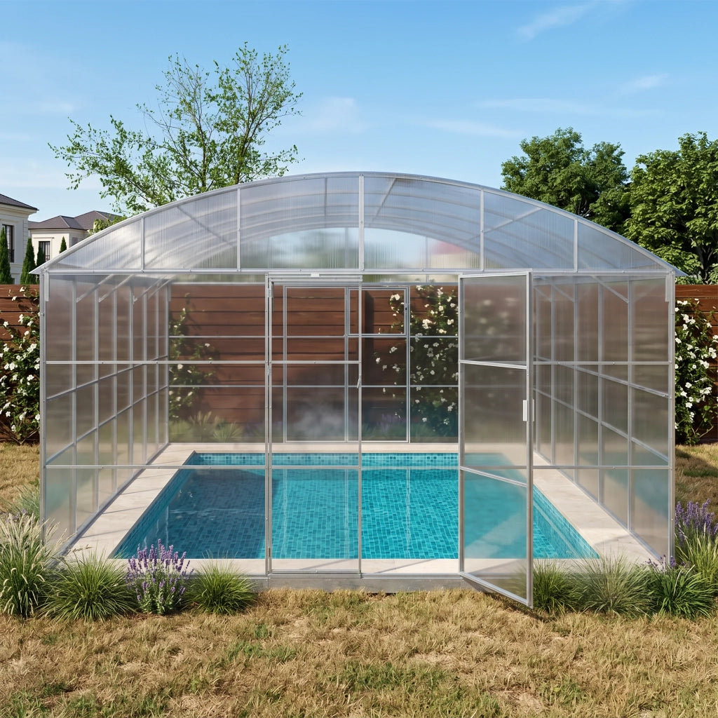 Copertura per Piscina Garten Dream TRITON 5.5x10 m con Policarbonato 6 mm