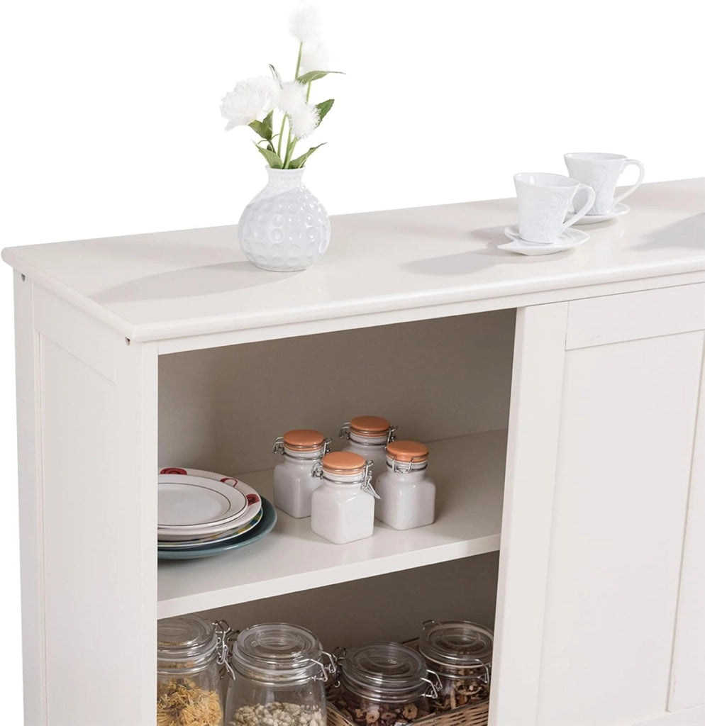 Armadietto da Cucina Mobiletto per Cucina Composto da 2 Porte Scorrevoli Dimensioni: 106,7 x 33 x 62,6 cm (Nero)