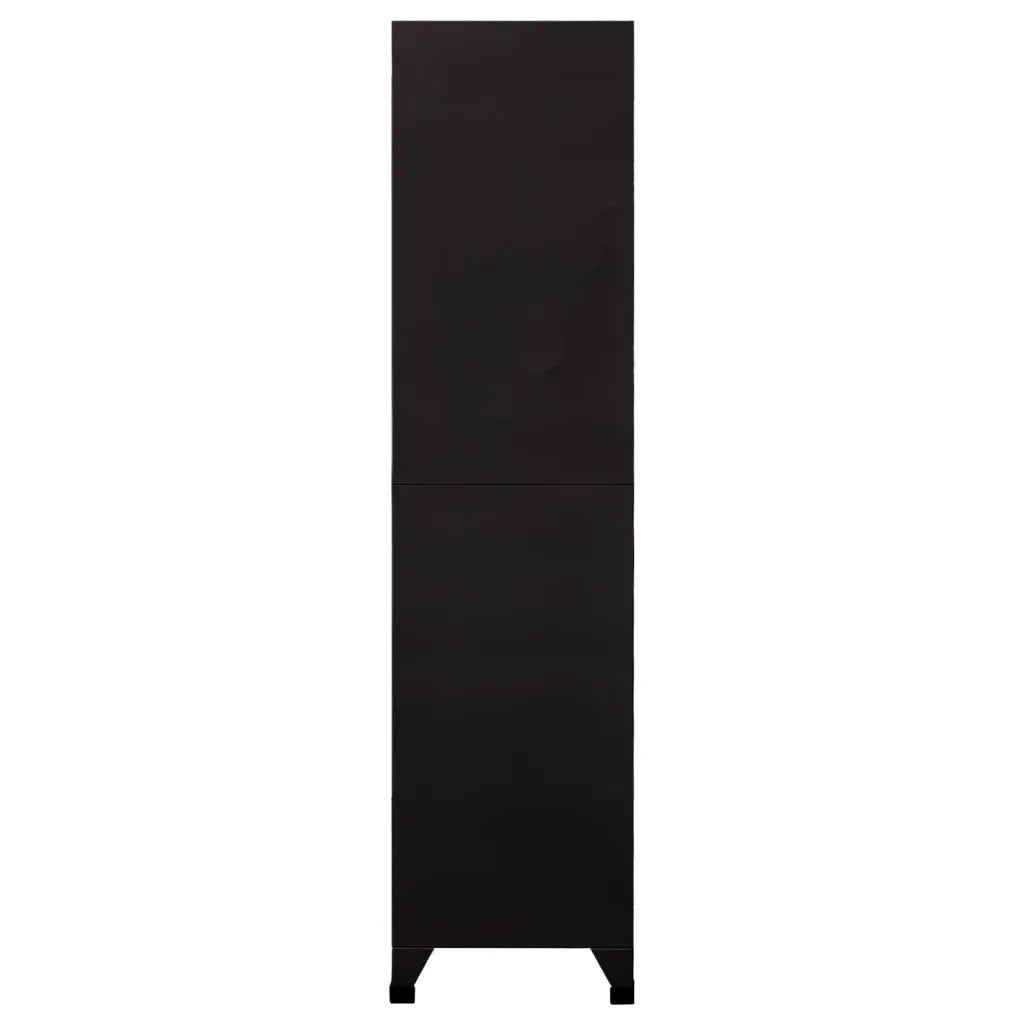 Armadietto con Serratura Nero 90x45x180 cm in Acciaio 339814