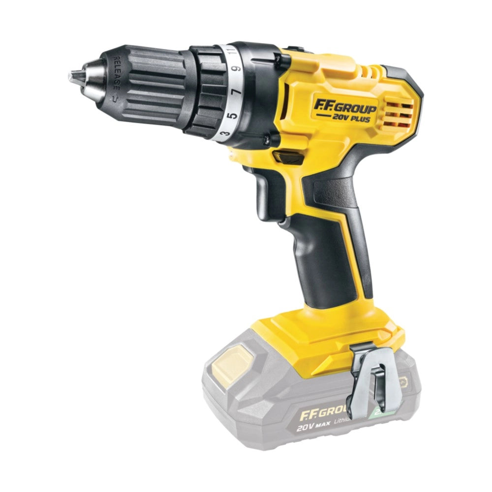 Ff group cdd/35 20v plus trapano avvitatore con 2 batterie - uso semi-professionale