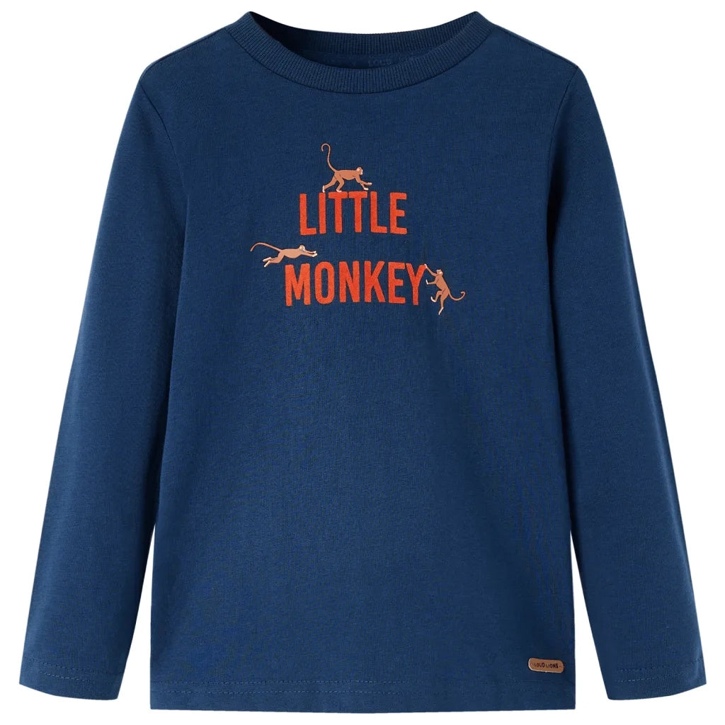 Maglietta per Bambini Maniche Lunghe Blu Marino 116cod mxl 132043