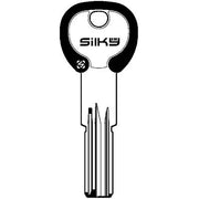 CHIAVE PUNZONATA AGB AGB9DZ SILKY SILCA - OTTONE NICHELATO- 5 pezzi