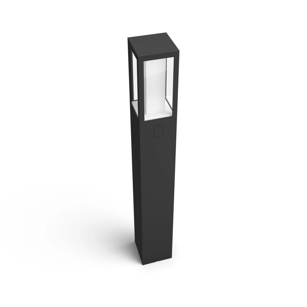Philips by Signify 17432-30-P7 Lampione da esterni Impress Illuminazione su base-asta intelligente LED dimmerabile 2x8 W 1200 lm Bluetooth Zigbee IP44 colore Nero