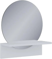 Specchio bagno Elyra, Bianco, 40 x 47.5 cm con ripiano, adatto per il montaggio a parete in bagno e in ambienti abitativi