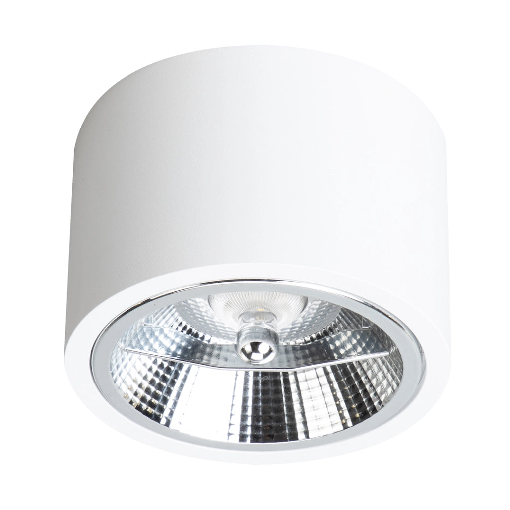 Faretto plafone esterno tondo bianco AR111 15W Milagro