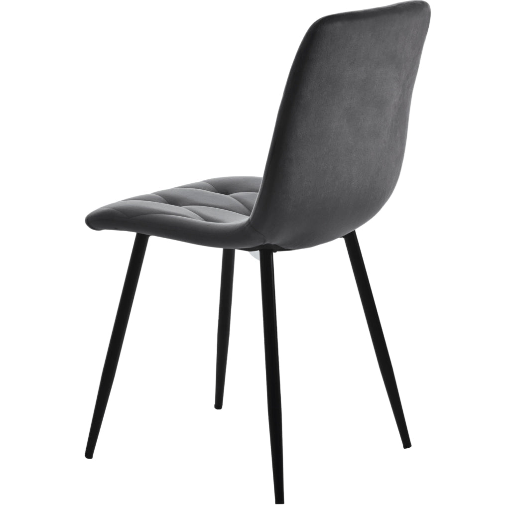 Tavolo da pranzo 115.5x100 cm; design esagonale; MDF e acciaio; nero e grigio