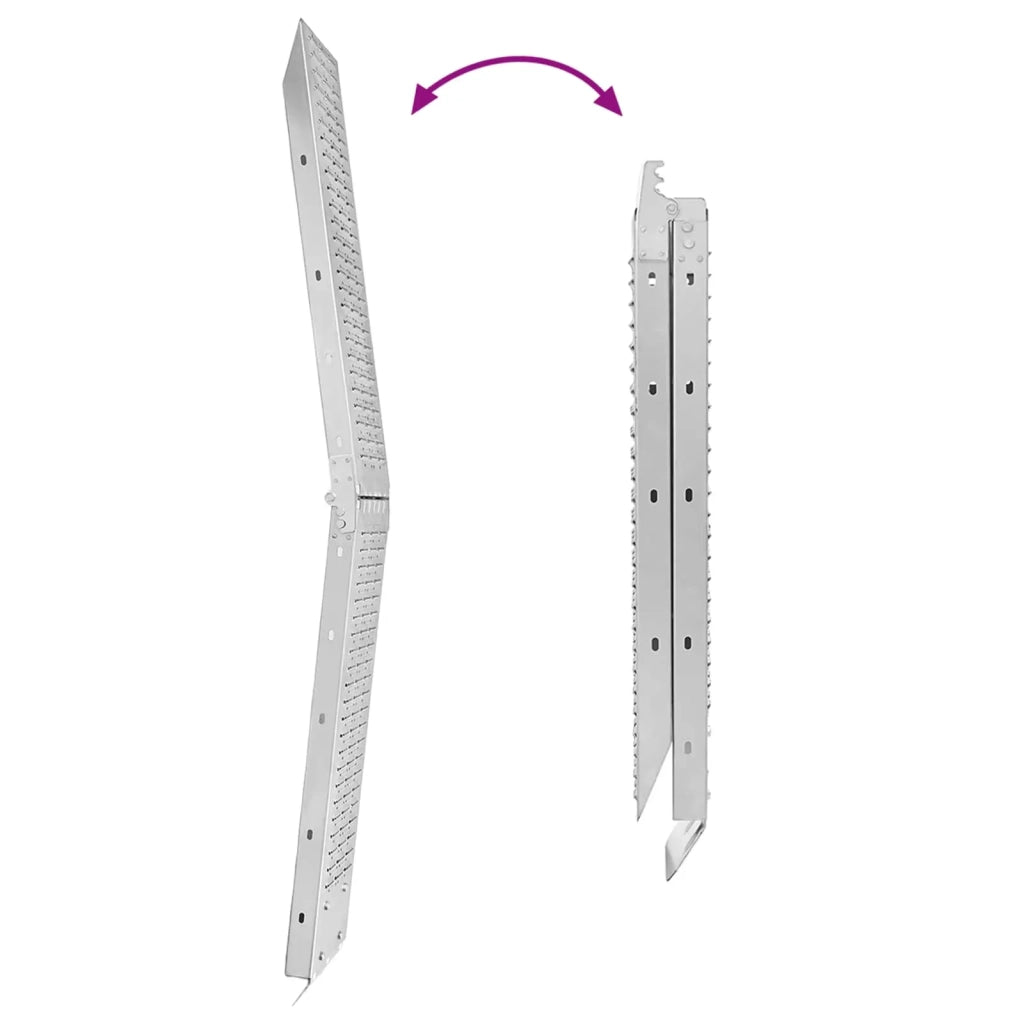 Rampe Pieghevoli 200kg per rampa 2 pz Argento Acciaio zincato CFW8881449
