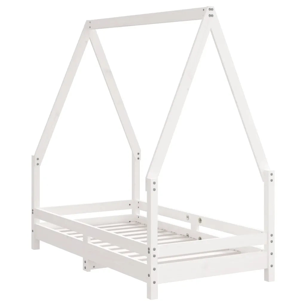 Giroletto per Bambini | Letto Infantile | Lettino Bianco 70x140cm in Legno Massello di Pino