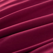 vidaXL Set Copripiumino Rosso Bordò 155x220/80x80 cm