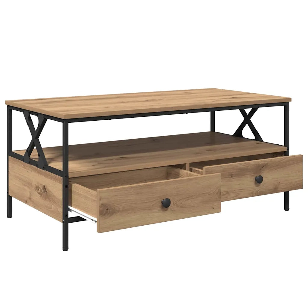 Tavolino da salotto | Tavolino da caff¨¨ | Tavolino da Soggiorno rovere artigianale 100 x 51 x 45 cm