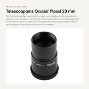 Oculare Plossl 20 mm - Caso in Plastica Rigida - Maniglia in Gomma - Disegno Comodo - Achromatico - Ideale per Portatori di Occhiali - Telescopio Oculare