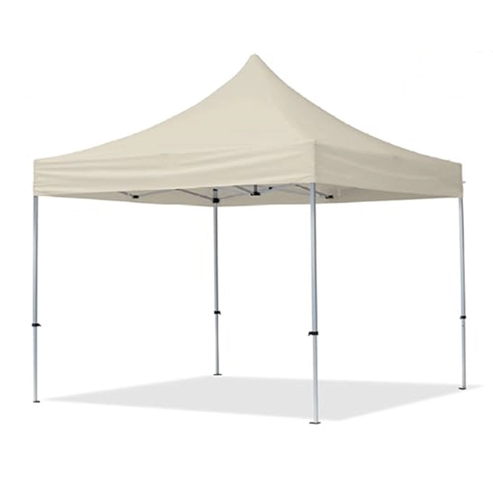 Trade Shop - Gazebo Pieghevole Giardino 3x3x3mt Tenda Telo Beige Padiglione Mercati Sagre 222713 -