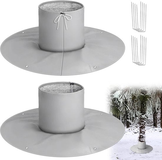 Protezione invernale per radici di palma - protezione invernale per alberi esterni - protezione da gelo per alberi di palma e olivo, TRE isolamenti, sottofascia Ø 100cm