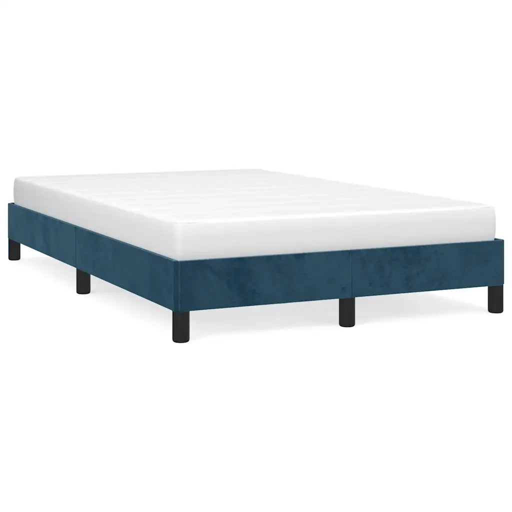 Giroletto senza Materasso Blu Scuro 120x190 cm Velluto 379506