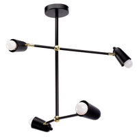 Lampada APP1708-4CP Black + Gold
