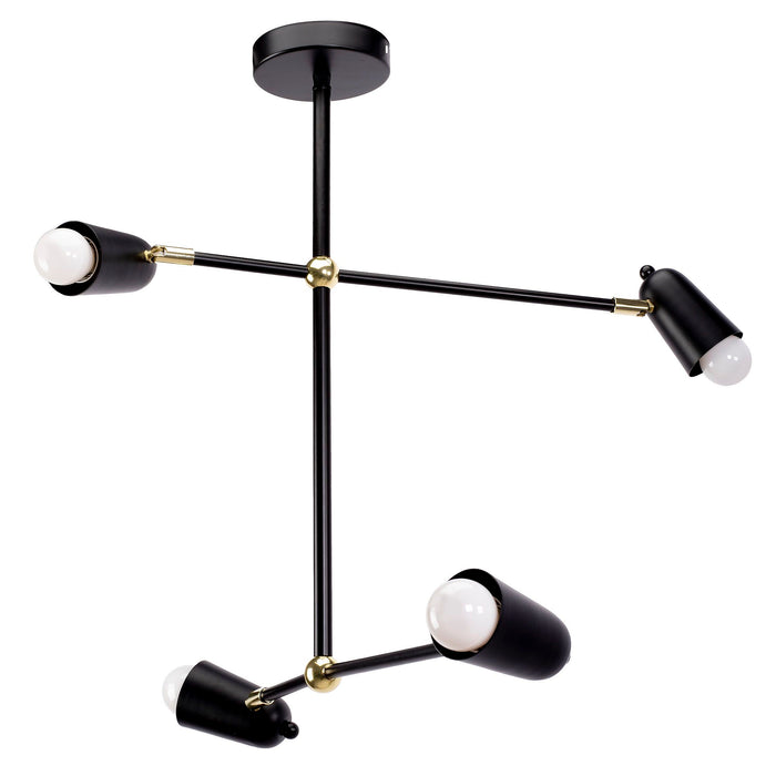 Lampada APP1708-4CP Black + Gold