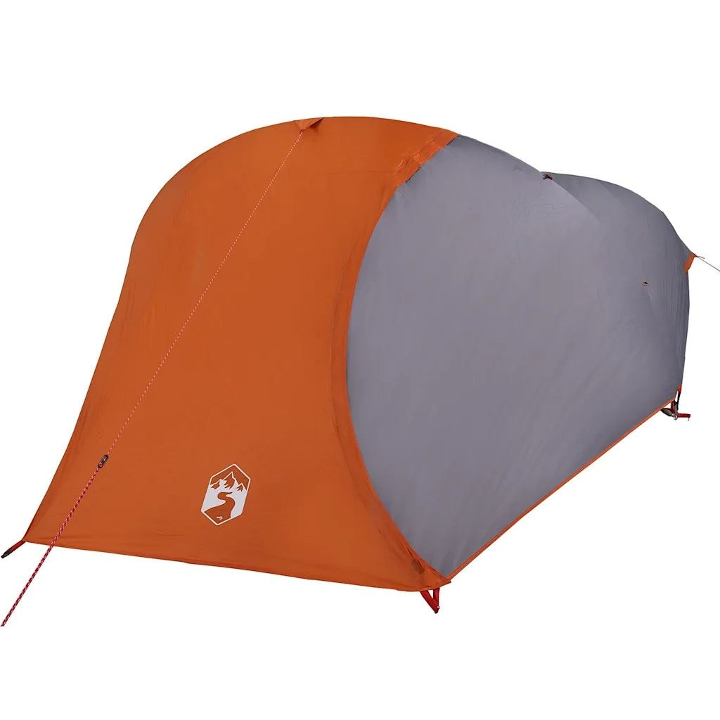 Tenda da Campeggio a Cupola 4 Persone Grigio e Arancione Impermeabile 94729
