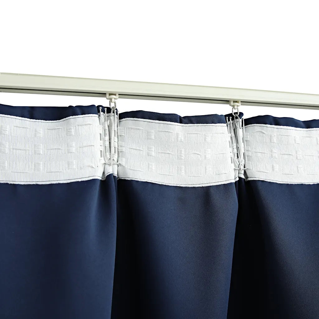 Tende Oscuranti con Ganci 2 pz Blue 140x175 cm 134454
