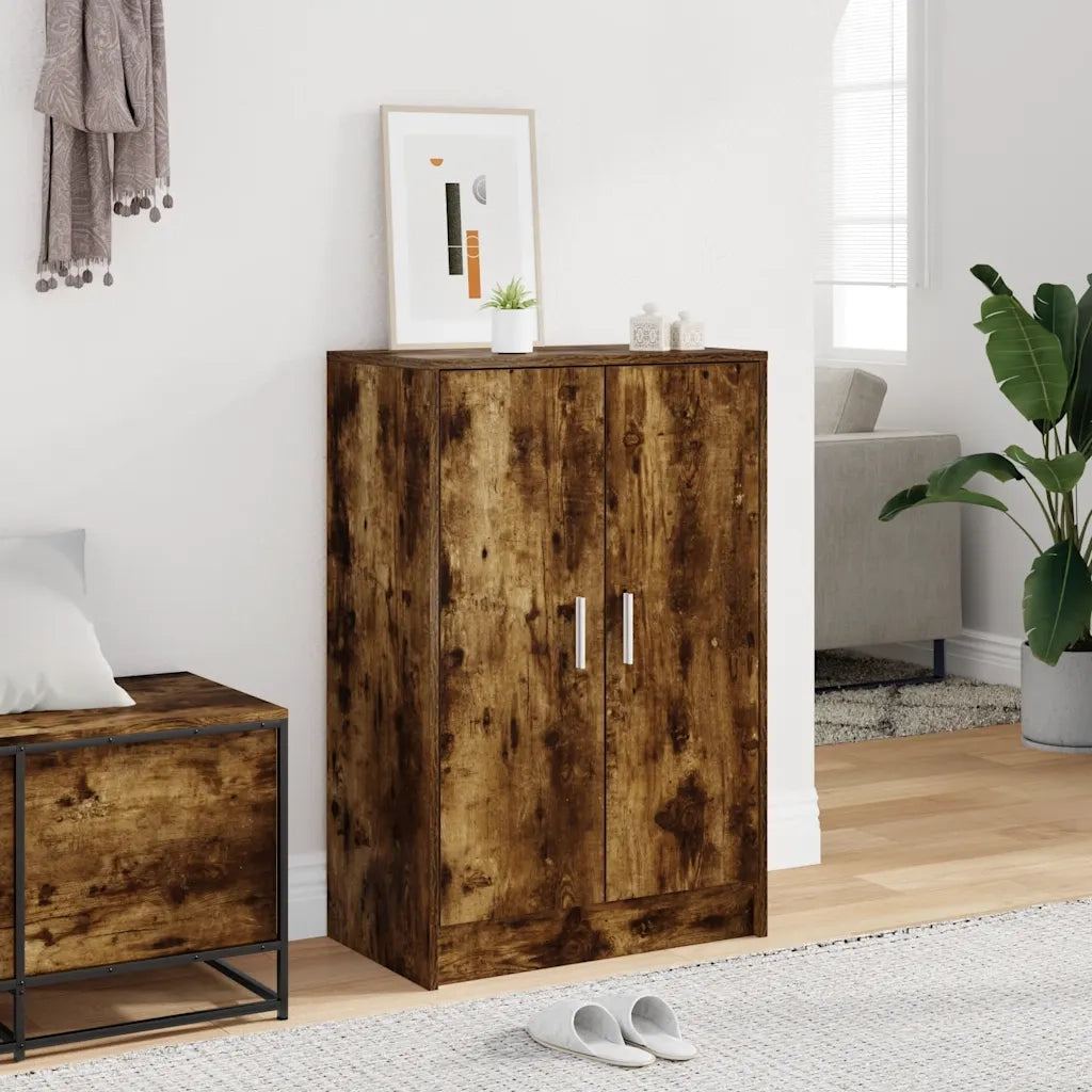 Scarpiera Rovere Fumo 60x35x92 cm in Legno Multistrato cod mxl 40614