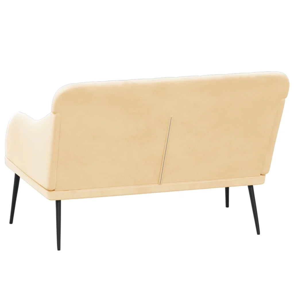 Panca/panca in velluto crema 110 x 76 x 80 cm 02_0010642