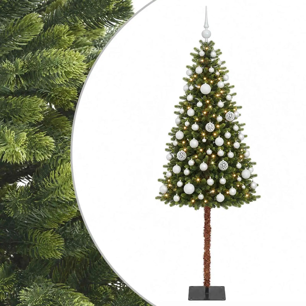 Albero di Natale Artificiale con Palline 120 cm 150 LED 3466083