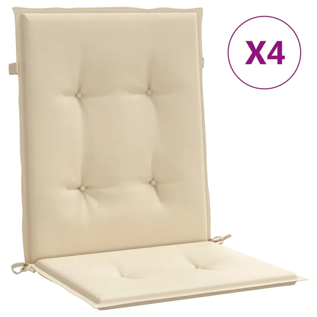 Cuscini per Sedia 4 pz | Cuscini per sedie Beige 100x50x3 cm in Tessuto Oxford