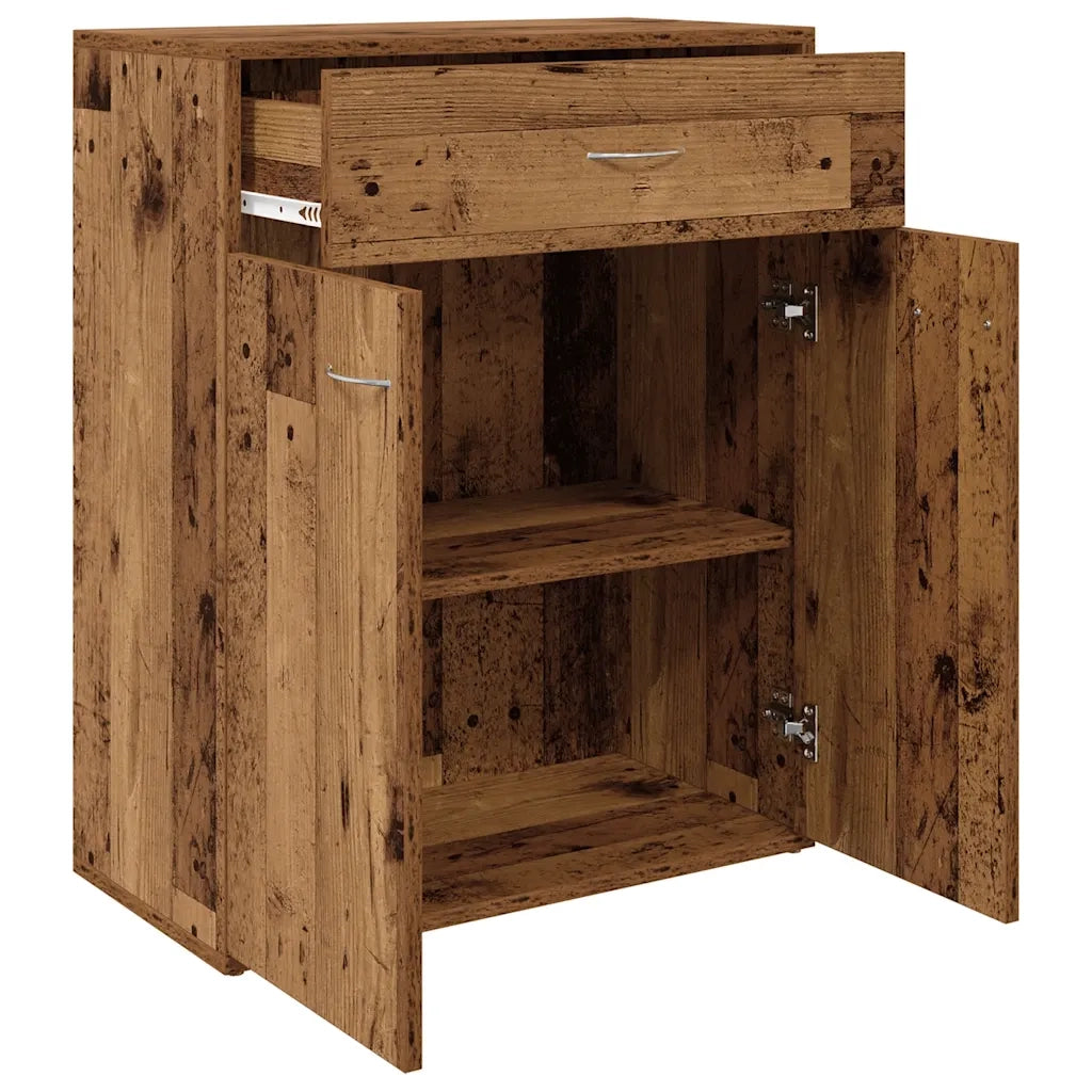 Credenza Legno Antico 60x30x75 cm in Legno Multistrato 855896