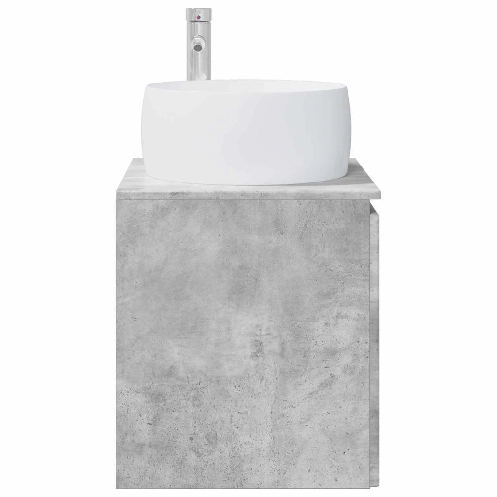 Mobile Lavabo da Parete Grigio Cemento 49,5 x 44,5 x 66 cm 890455