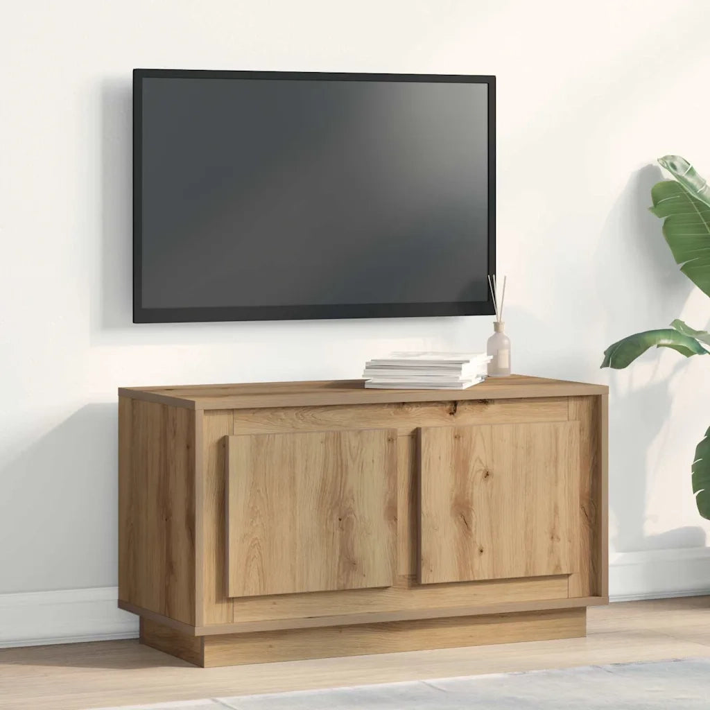 Mobile TV-Credenza per TV-Console TV rovere artigianale 80 x 35 x 45 cm Legno multistrato