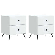 Armadio da Notte con cassetto 2 pcs Bianco 43 x 34,5 x 47,5 cm 895446
