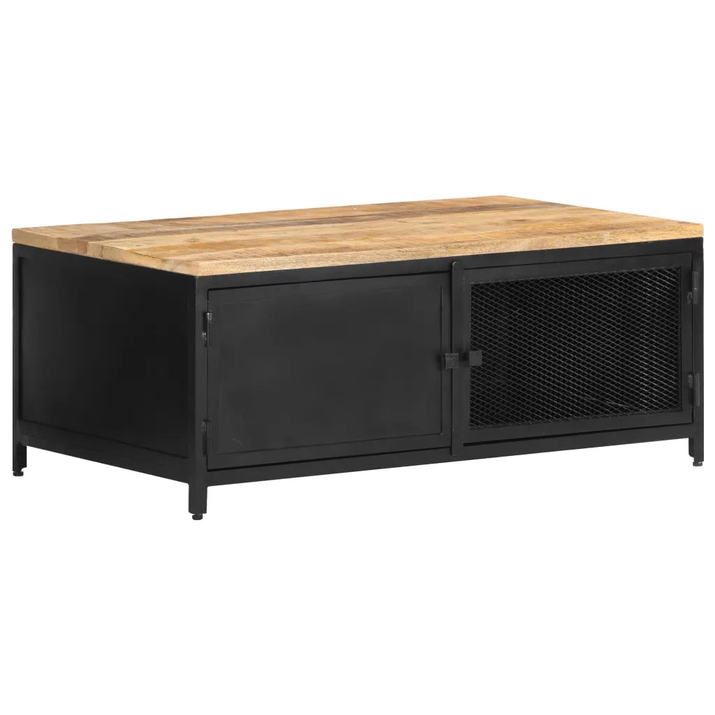 Tavolino da CaffÃ¨ 90x50x37 cm in Legno Massello di Mango Grezzo cod mxl 16291