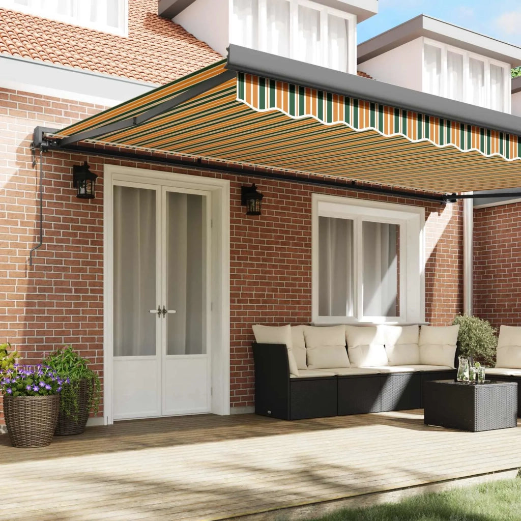 Tenda da Sole Verde e Giallo 500 x 300 x 165 cm 3331456