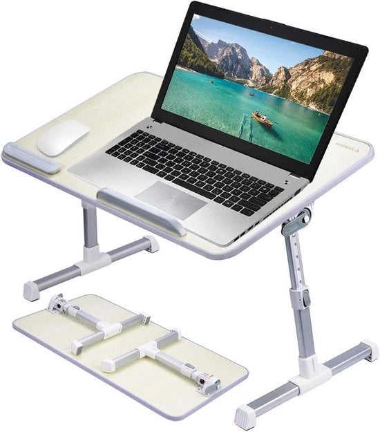 Tavolo portatile per laptop con regolazione di altezza - Tavolo da lavoro per notebook con gambe ripiegabili - Sedia per lettura per notebook - Tavolo per bambini - Tavolo per uso in casa