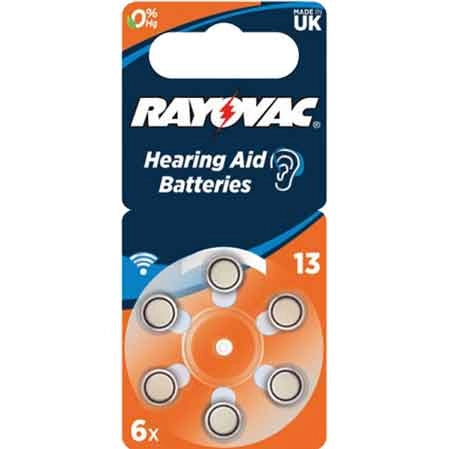 PILA PER ACUSTICA 'RAYOVAC 13' Blister 6 Pezzi - 10 confezioni