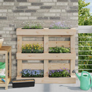 Fioriere per Euro pallet 24 pcs Nero 36 x 13,5 x 9,5 cm 42037211