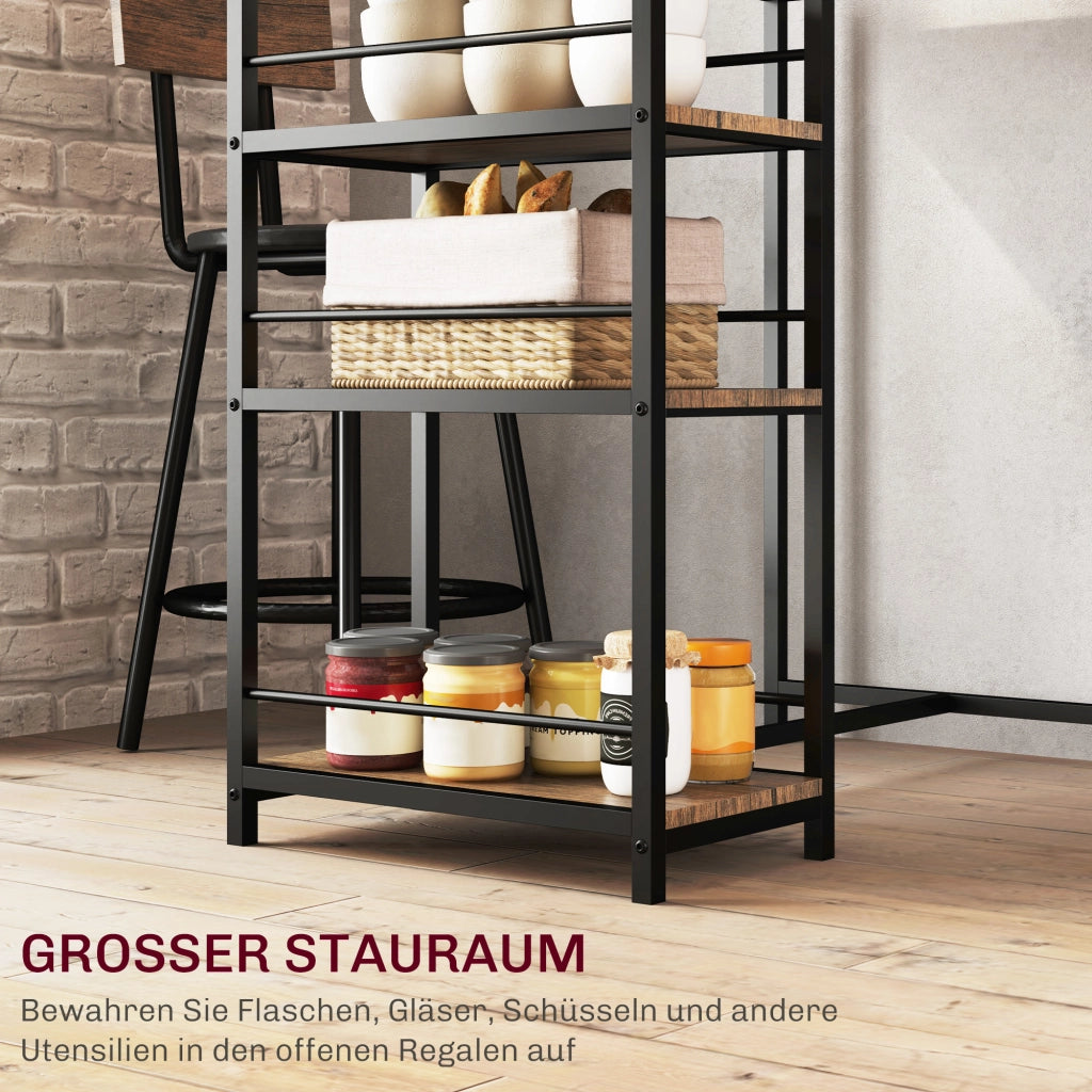 Tavolo da pranzo con 2 sedie ¨C zephmum ¨C MDF e metallo, nero, 90x200
