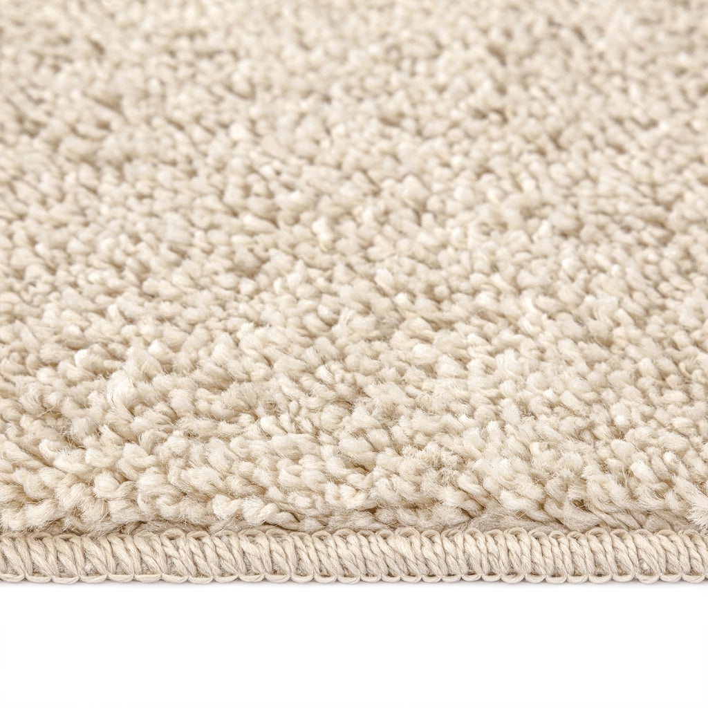 Tappeto Shaggy con fondo in lattice Crema 200x200 cm