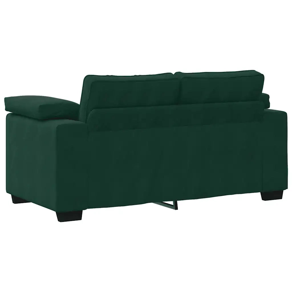 vidaXL Set di Divani 3 pz con Cuscini Verde scuro in Velluto