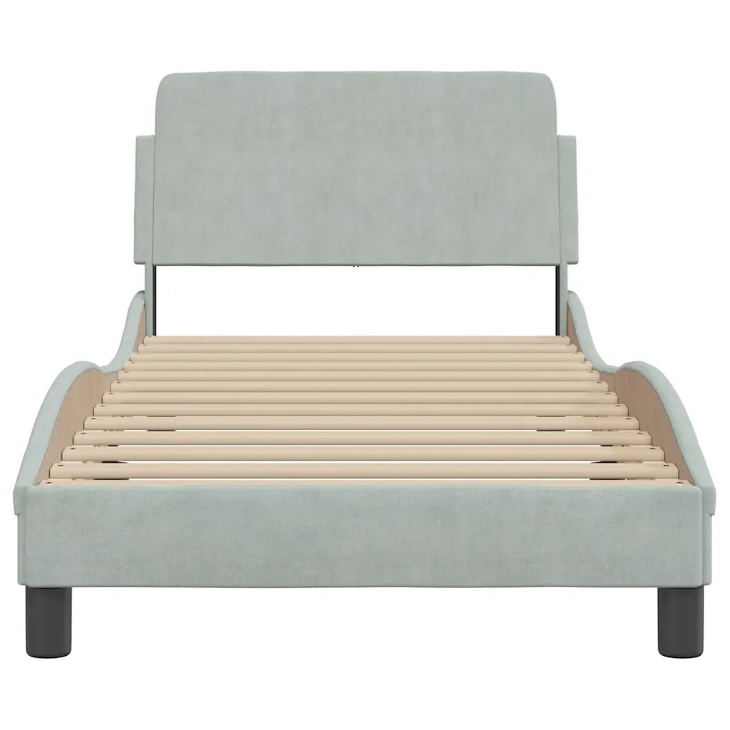 Giroletto Dover Grigio Chiaro 90x200 cm Velluto 373112