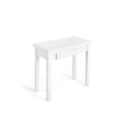 Tavolo cucina allungabile Herdasa effetto e metallo bianco L40/80