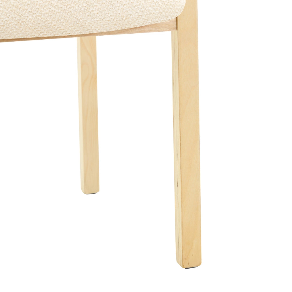 Set di 2 sedie da pranzo con braccioli in legno; stile scandinavo; bianco