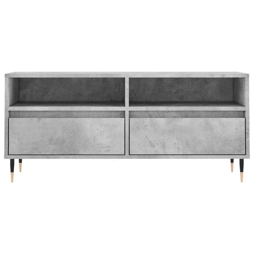 Mobile per TV-Credenza TV-Console TV Grigio Cemento 100x34,5x44,5 cm Legno Multistrato 384859