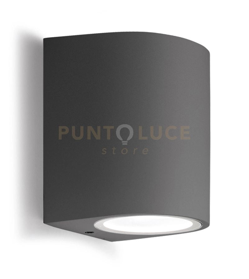 GES901- APPLIQUE GRIGIO ANTRACITE 1 LUCE ATTACCO GU10 IP44 6,8X10CM
