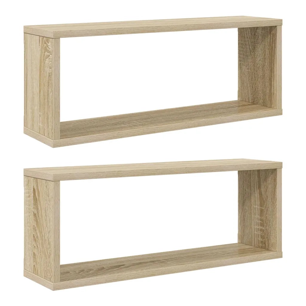 Mensole a Cubo 2 pz Rovere Sonoma 60x15x23 cm in Truciolato cod mxl 33536