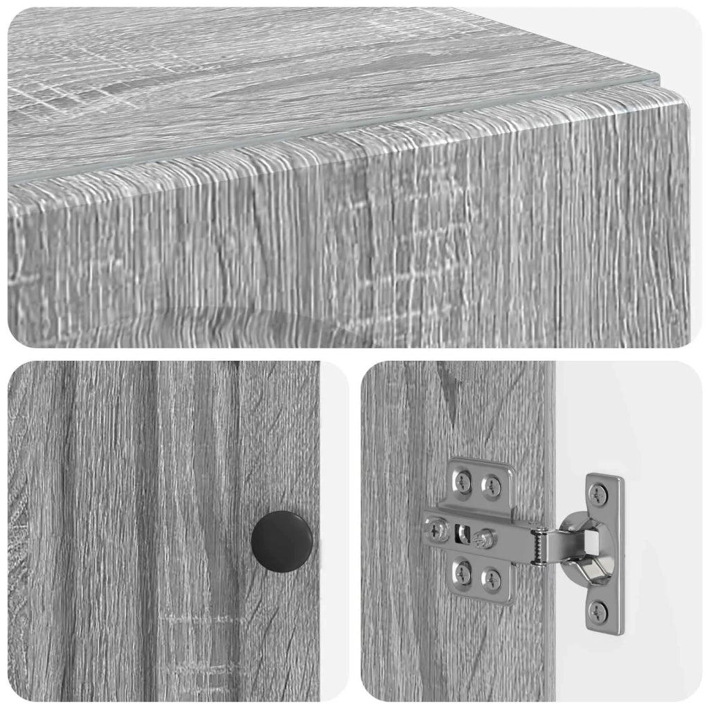 Mobiletto da Bagno ALKMAAR Sonoma grigio 59,5 x 31 x 80 cm 896181