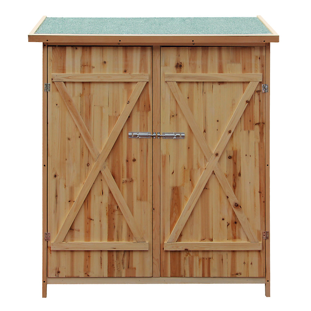 Armadio da giardino XXL in legno 1380 x 655 x 1600 mm Capanno degli attrezzi per esterno