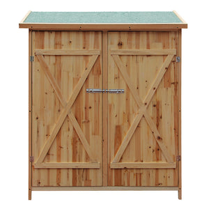 Armadio da giardino XXL in legno 1380 x 655 x 1600 mm Capanno degli attrezzi per esterno